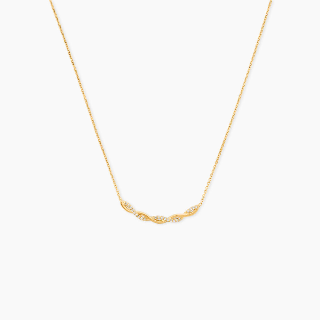 Collier Carolyne Or Jaune Oxyde De Zirconium - Colliers Femme | Histoire d&rsquo;Or