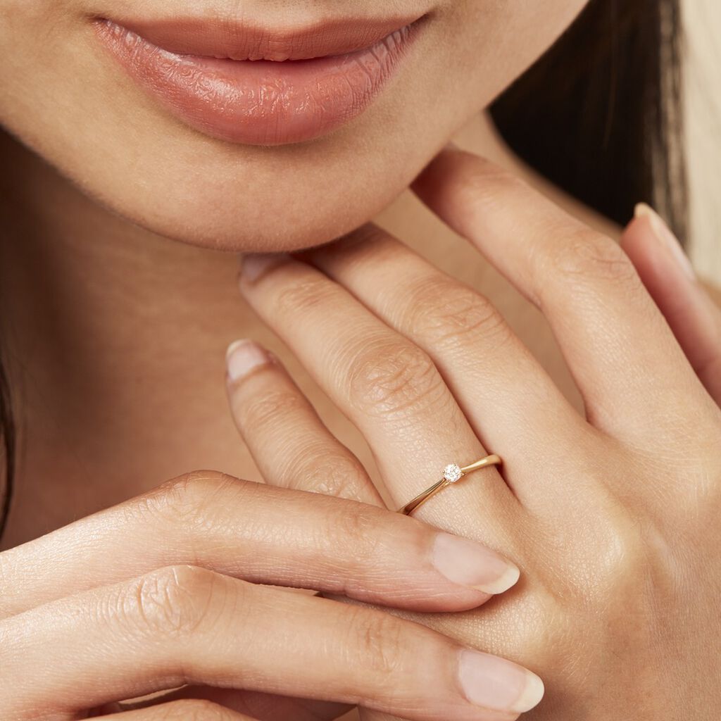 Bague Solitaire Aphrodite Or Jaune Diamant - Bagues solitaires Femme | Histoire d’Or