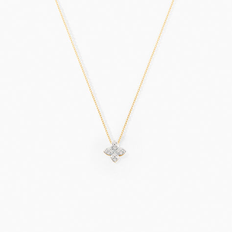 Collier Eclosion Precieuse Or Jaune Oxyde De Zirconium - Colliers Femme | Histoire d’Or