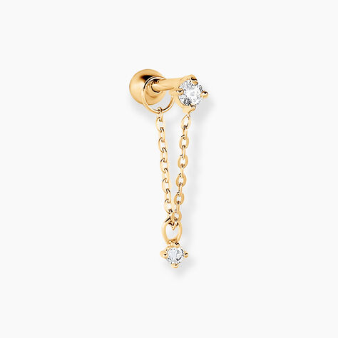 Piercing D'oreille Unitaire Giovanni Or Jaune Oxyde De Zirconium - Bijoux Femme | Histoire d’Or