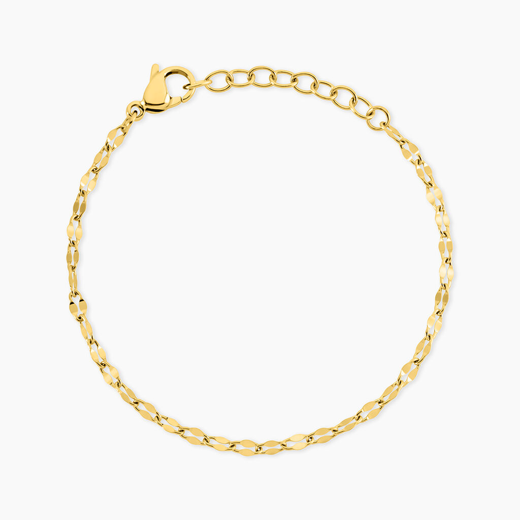 Bracelet Mauricette Acier Jaune - Bracelets fantaisie Femme | Histoire d&rsquo;Or