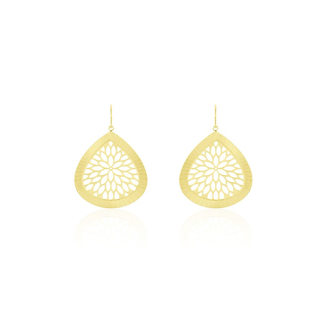 Boucles D'oreilles Pendantes Acier Doré Iwona - Boucles d'oreilles fantaisie Femme | Histoire d’Or