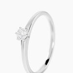 Bague Solitaire Natalia Or Blanc Diamant - Bagues solitaires Femme | Histoire d&rsquo;Or