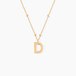 Collier Plaqu&eacute; Or Jaune Lettra - Colliers fantaisie Femme | Histoire d&rsquo;Or