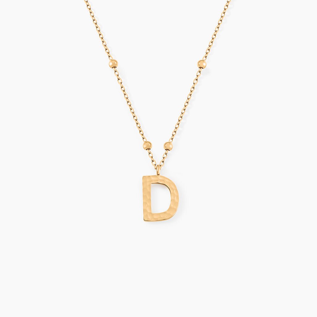 Collier Plaqué Or Jaune Lettra - Colliers fantaisie Femme | Histoire d’Or