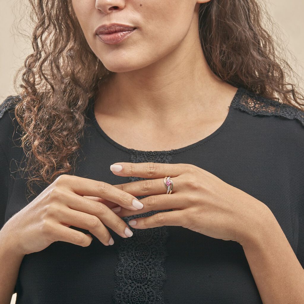Bague Hoela Or Jaune Diamant Et Rubis - Bagues avec pierre Femme | Histoire d’Or