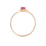 Bague Leona Or Rose Rubis Et Saphir Et Diamant - Bagues solitaires Femme | Histoire d&rsquo;Or