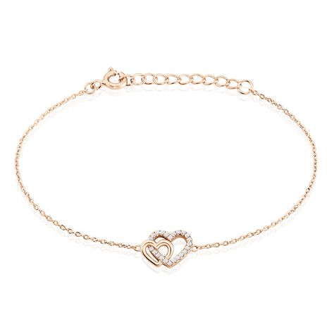 Bracelet Donatiane Argent Rose Oxyde De Zirconium - Bracelets Coeur Femme | Histoire d’Or