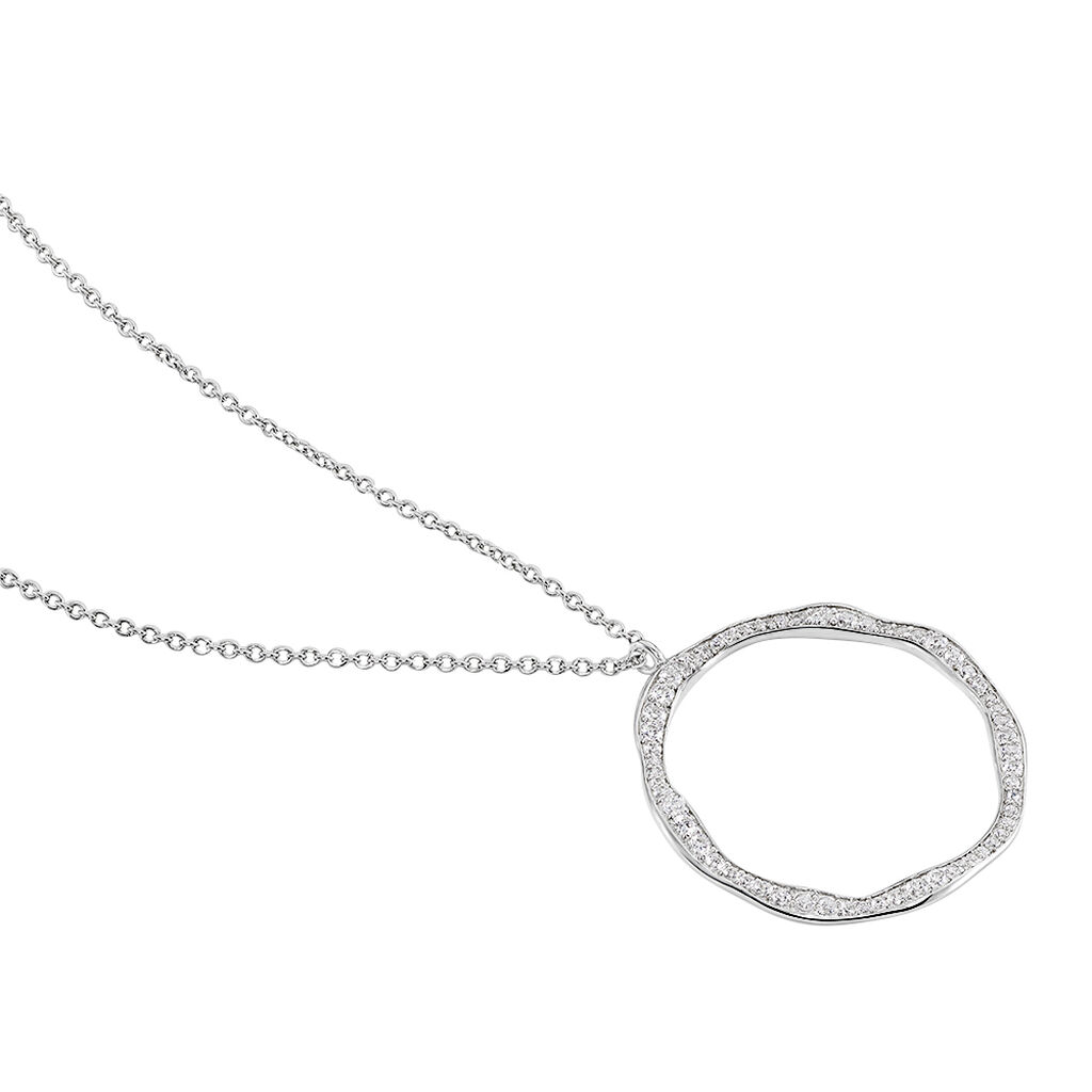 Collier Catalina Argent Blanc Oxyde De Zirconium - Colliers fantaisie Femme | Histoire d&rsquo;Or