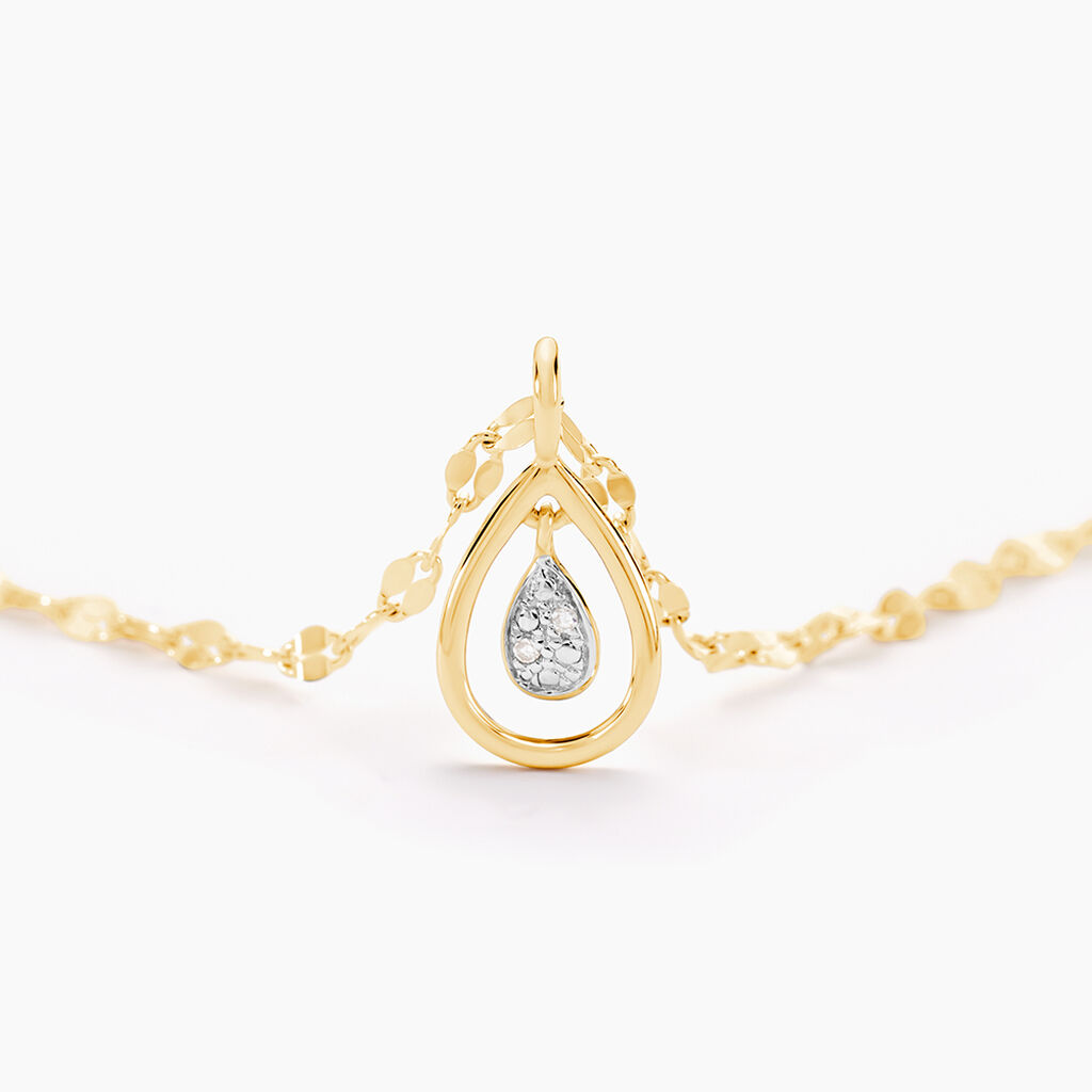 Collier Or Jaune Abhay Diamants - Colliers Femme | Histoire d&rsquo;Or