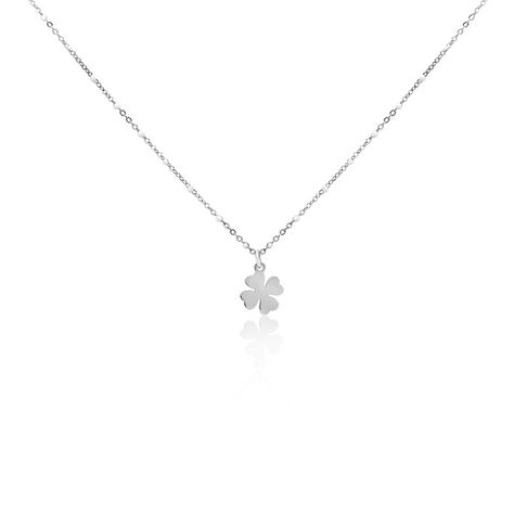 Collier Polka Argent Blanc - Ras de cou Femme | Histoire d&rsquo;Or