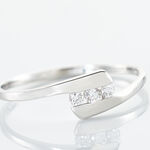 Bague Trilogie Or Blanc Diamant - Bagues avec pierre Femme | Histoire d&rsquo;Or