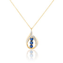Collier Aurora Or Jaune Saphir Et Diamant - Bijoux Femme | Histoire d’Or