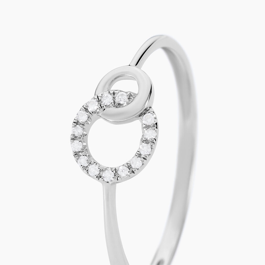 Bague Mahaut Or Blanc Diamant - Bagues avec pierre Femme | Histoire d’Or