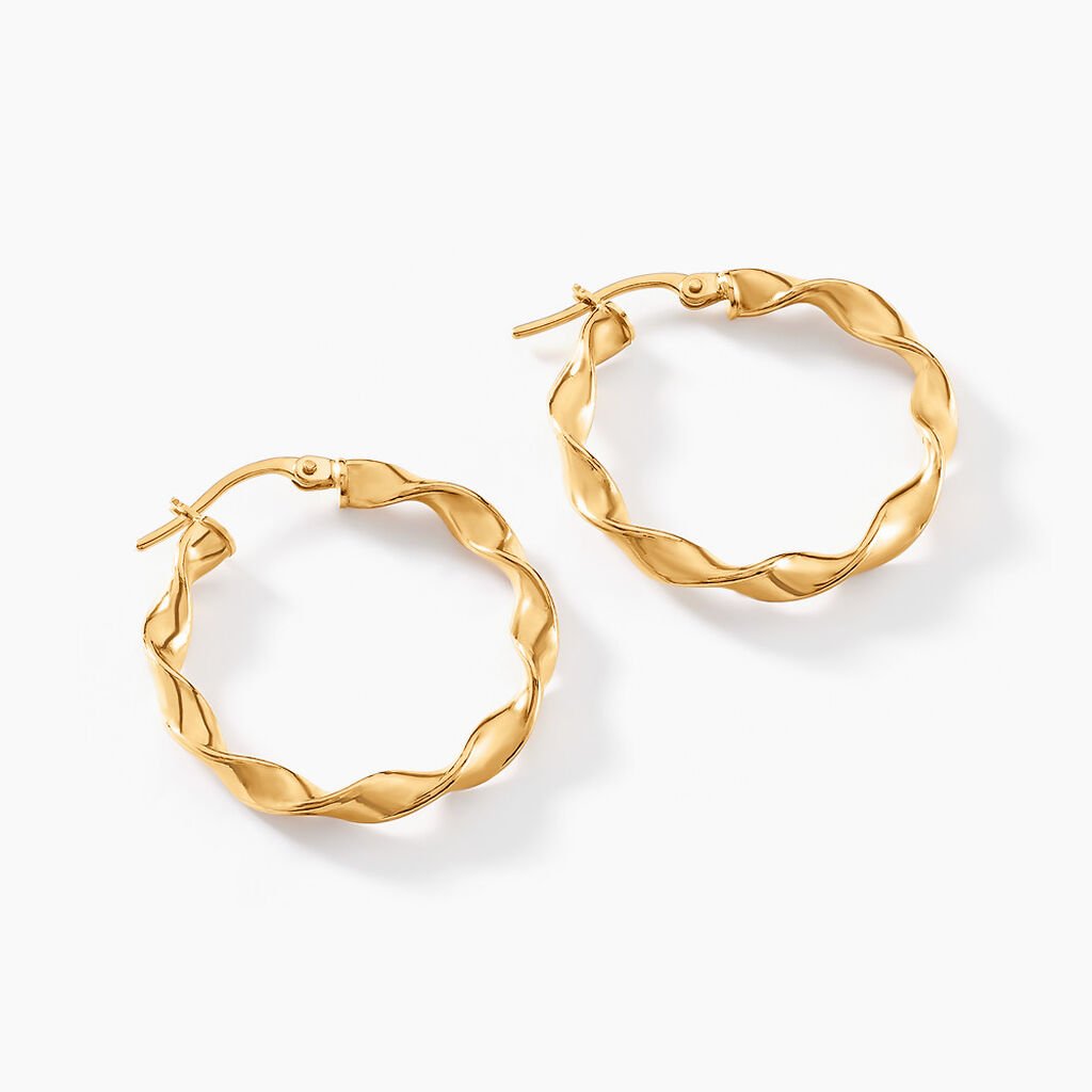 Créoles Lexus Or Jaune - Boucles d'oreilles créoles Femme | Histoire d’Or