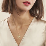 Pendentif Ange Rond Mat Or Jaune - Pendentifs Bapt&ecirc;me Famille | Histoire d&rsquo;Or