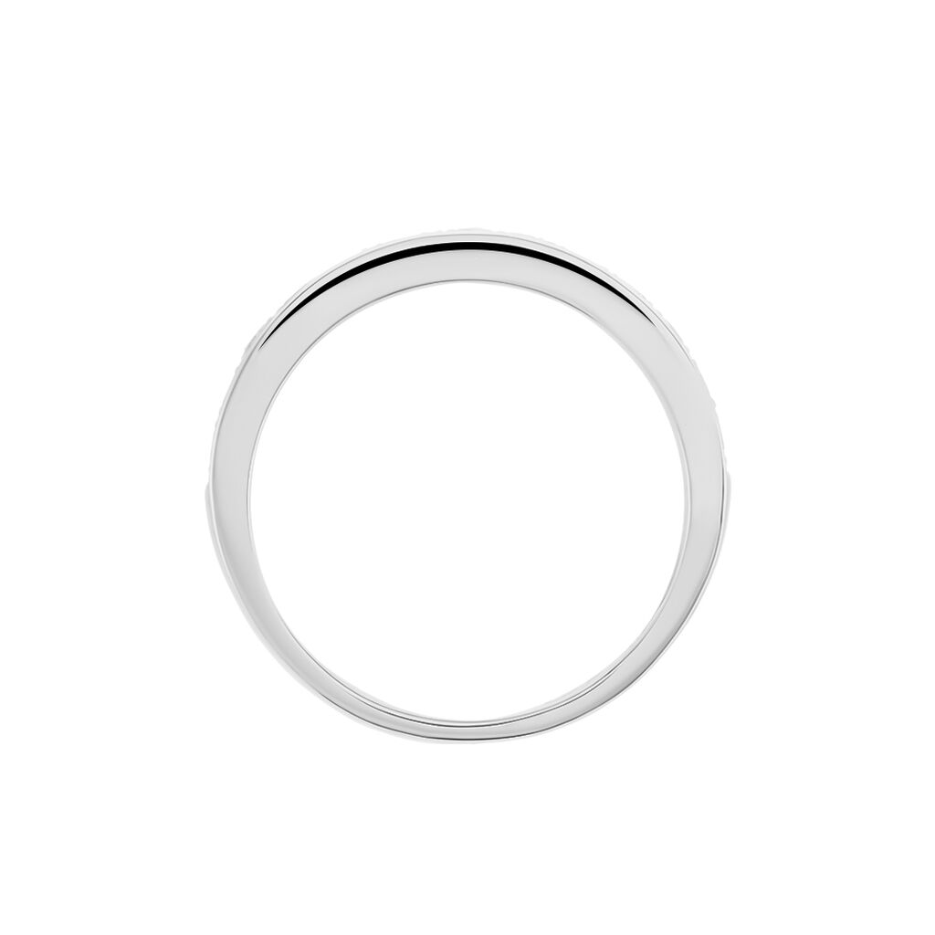 Demi-alliance Or Blanc  Valentine Diamant Synthetique - Alliances Femme | Histoire d’Or