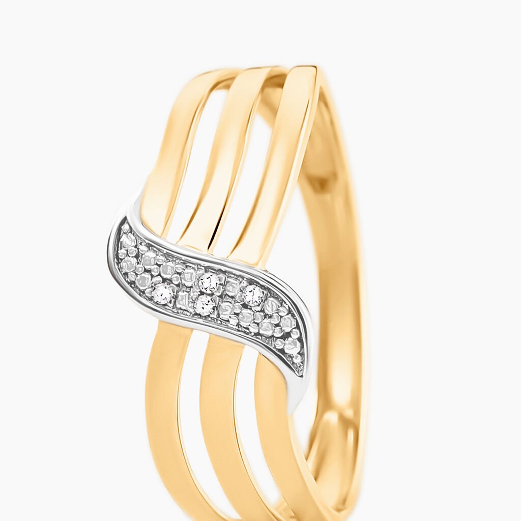Bague Fedelma Or Jaune Diamant - Bagues avec pierre Femme | Histoire d’Or