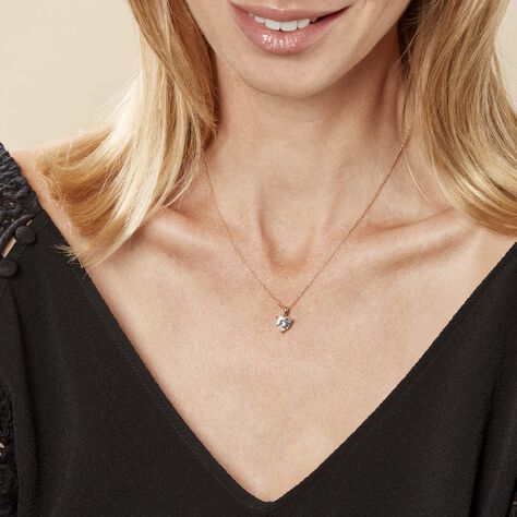 Collier Plaqué Or Caner Oxydes De Zirconium - Colliers Coeur Femme | Histoire d’Or