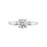 Bague Solitaire Or Blanc Caharus Oxyde De Zirconium - Bagues solitaires Femme | Histoire d&rsquo;Or