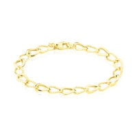 Bracelet Joice Maille Alternée Et Godronne Or Jaune
