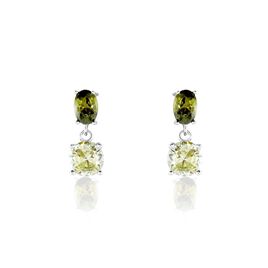 Boucles D'oreilles Pendantes Argent Blanc Brenna Oxydes De Zirconium - Boucles d'oreilles fantaisie Femme | Histoire d’Or