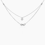 Collier Urielle Argent Blanc - Ras de cou Femme | Histoire d&rsquo;Or