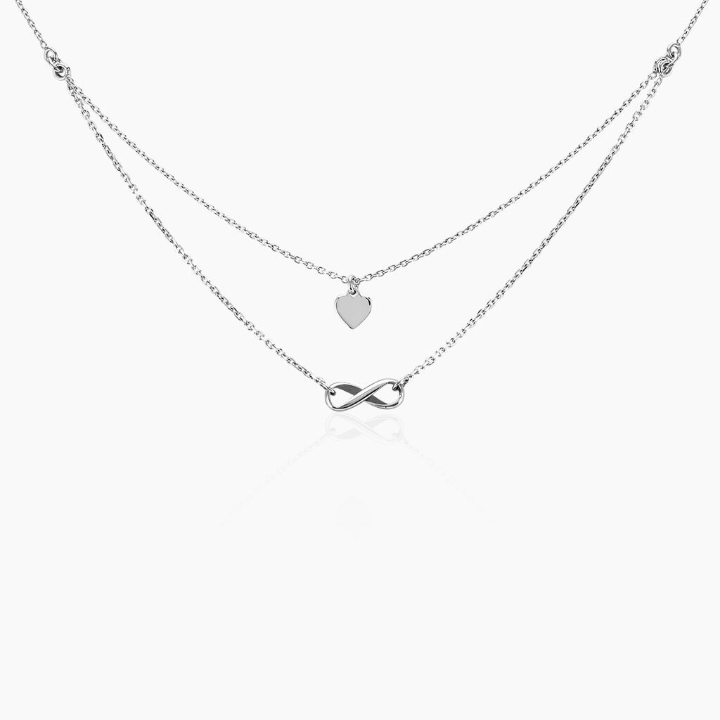 Collier Urielle Argent Blanc - Ras de cou Femme | Histoire d’Or