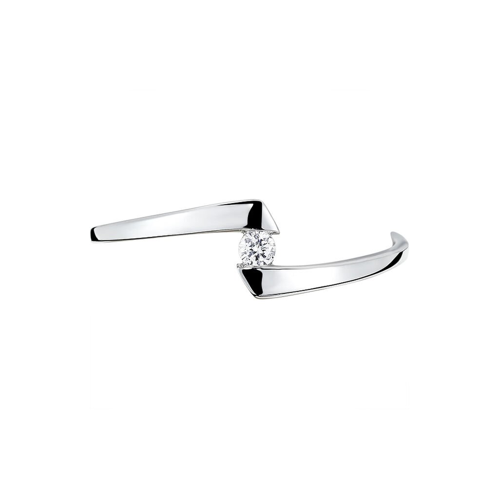 Bague Or Blanc Diamant - Bagues solitaires Femme | Histoire d&rsquo;Or