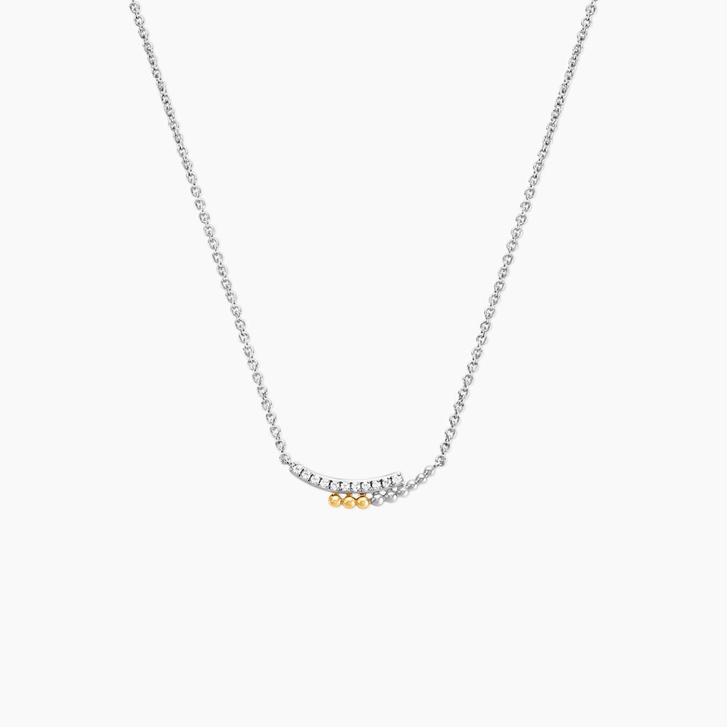 Collier Or Jaune Oxyde De Zirconium - Colliers Femme | Histoire d’Or