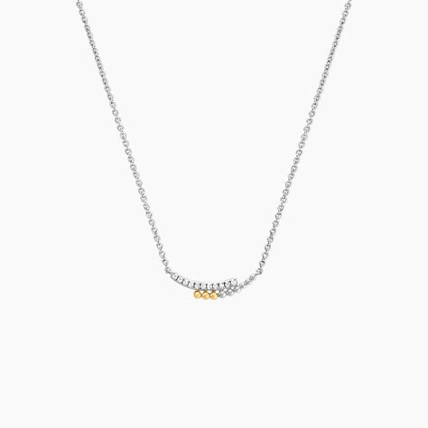 Collier Or Jaune Oxyde De Zirconium - Colliers Femme | Histoire d’Or