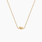Collier Bretzel Plaqu&eacute; Or Jaune - Bijoux sans pierre Femme | Histoire d&rsquo;Or