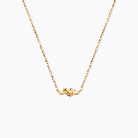 Collier Bretzel Plaqu&eacute; Or Jaune - Bijoux sans pierre Femme | Histoire d&rsquo;Or