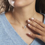 Collier Lydia Or Blanc Topaze Oxyde Oxyde - Colliers Femme | Histoire d&rsquo;Or