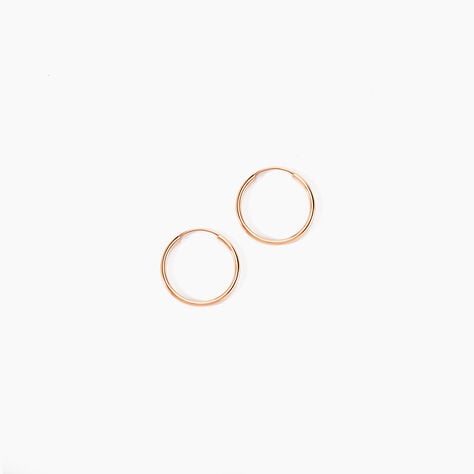 Créoles Dominae Or Rose - Boucles d'oreilles créoles Femme | Histoire d’Or