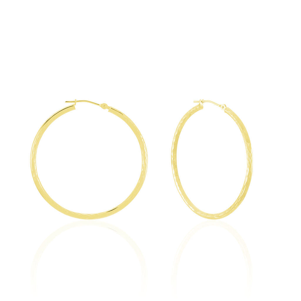 Cr&eacute;oles Cayla Or Jaune - Boucles d'oreilles cr&eacute;oles Femme | Histoire d&rsquo;Or