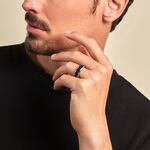 Bague Jourdan Oahu Acier Blanc Et Noir - Bagues fantaisie Homme | Histoire d&rsquo;Or