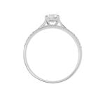 Bague Solitaire Anatoline Or Blanc Oxyde De Zirconium - Bagues solitaires Femme | Histoire d&rsquo;Or