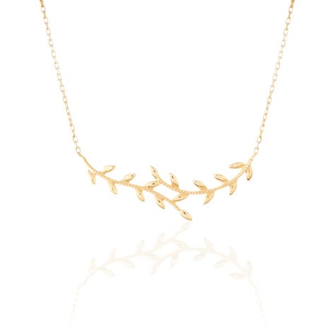 Collier Folia Plaqu&eacute; Or Jaune - Colliers Femme | Histoire d&rsquo;Or