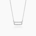Collier Canelle Argent Blanc Oxyde De Zirconium - Colliers fantaisie Femme | Histoire d&rsquo;Or