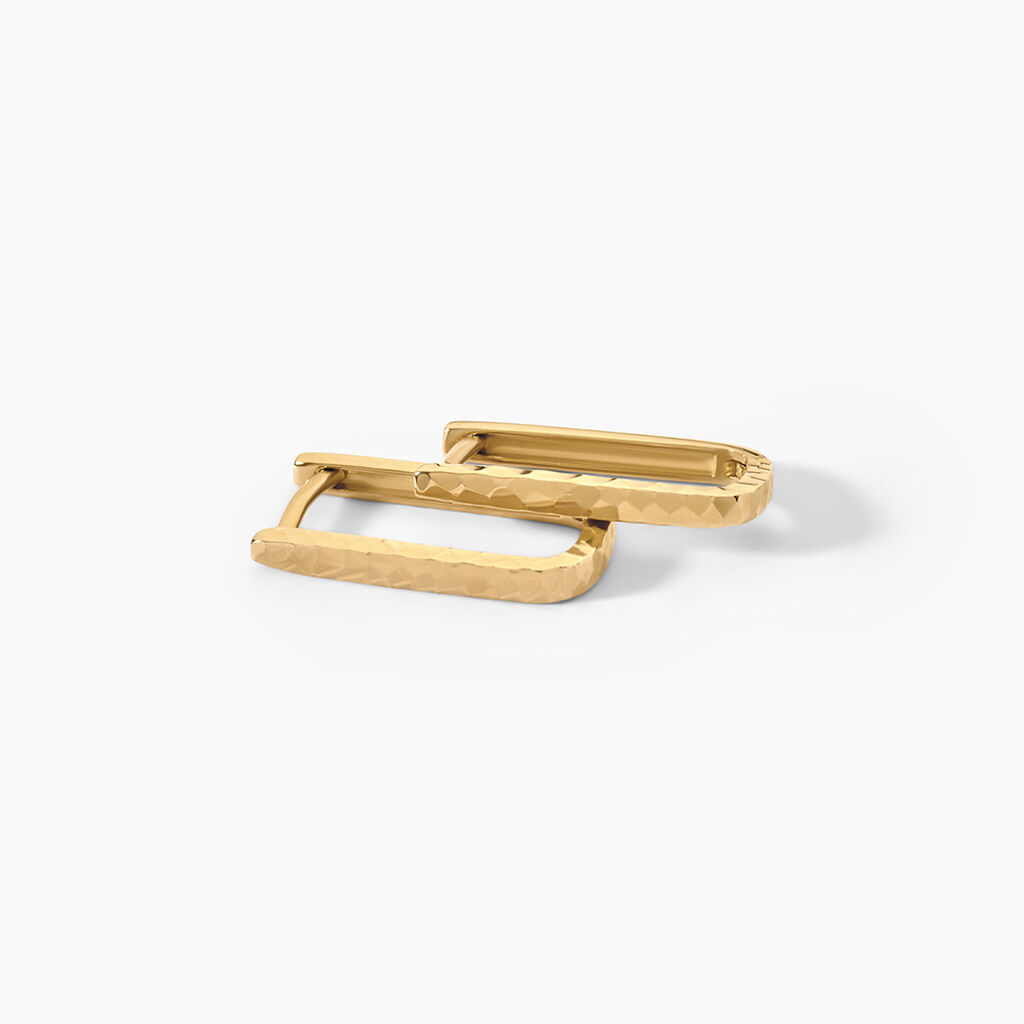 Cr&eacute;oles Eero Argent Dor&eacute; A L'Or 750/1000 - Boucles d'oreilles cr&eacute;oles Femme | Histoire d&rsquo;Or
