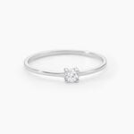 Bague Solitaire 1er Solitaire Argent Blanc Oxyde De Zirconium - Bagues solitaires Femme | Histoire d&rsquo;Or