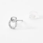 Boucles D'oreilles Puces Mahaut Or Blanc Diamant - Clous d'oreilles Femme | Histoire d&rsquo;Or