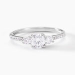 Bague Mallory Argent Blanc Oxyde De Zirconium - Bagues avec pierre Femme | Histoire d&rsquo;Or