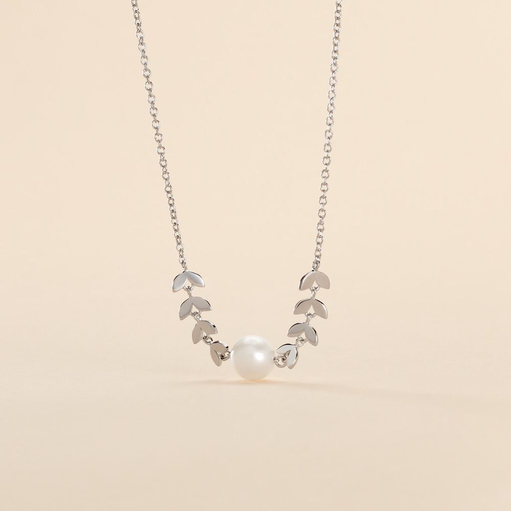 Collier Giacobbe Argent Blanc Perle De Culture - Colliers fantaisie Femme | Histoire d&rsquo;Or