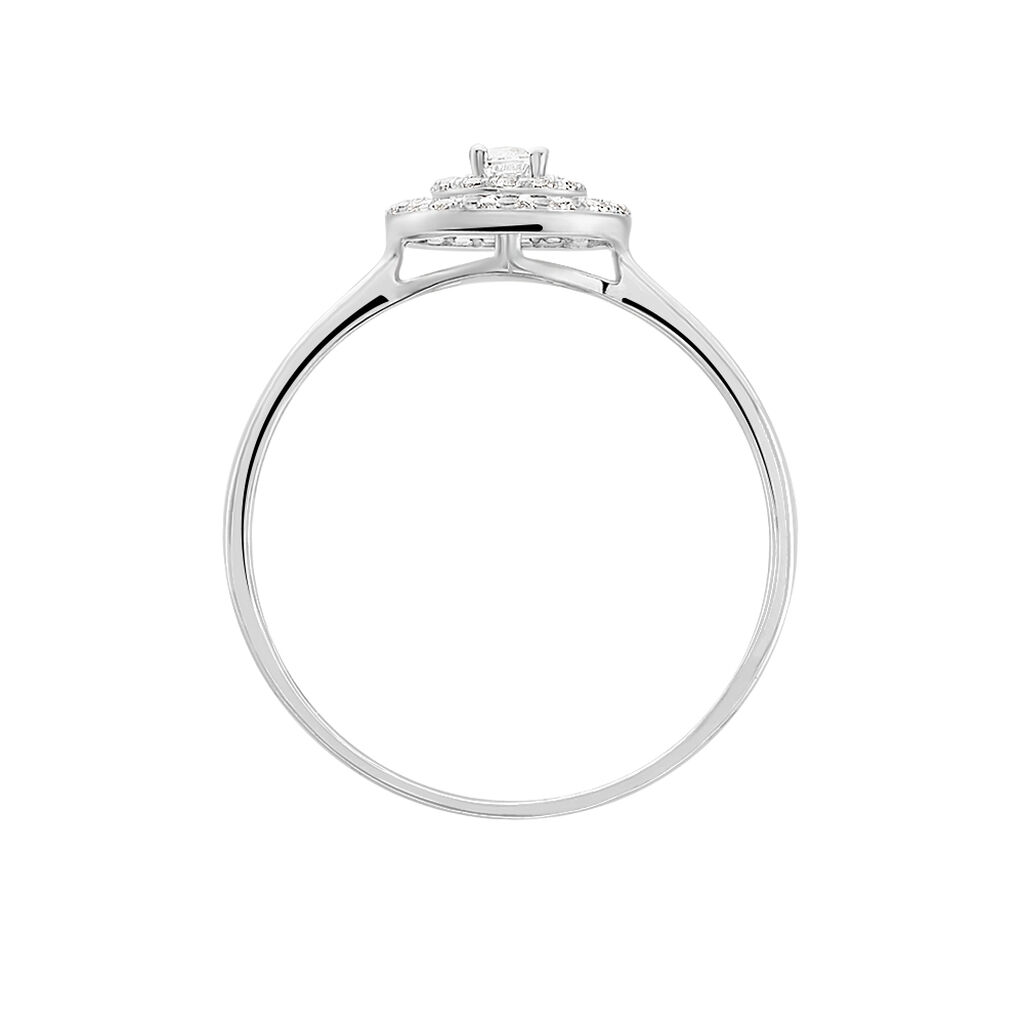 Bague Solitaire Adriana Rond Or Blanc Oxyde De Zirconium - Bagues solitaires Femme | Histoire d’Or