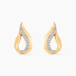 Boucles D'oreilles Puces Goccie Or Jaune Diamant - Clous d'oreilles Femme | Histoire d&rsquo;Or