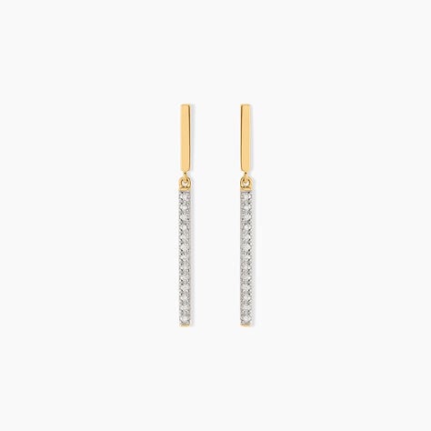 Boucles D'oreilles Pendantes Alayna Or Jaune Diamant - Boucles d'oreilles pendantes Femme | Histoire d’Or