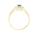 Bague Vladimir Or Jaune  Emeraude Diamants - Bagues solitaires Femme | Histoire d&rsquo;Or