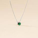 Collier Solitaire Argent Blanc Rio Santa Teresa Oxyde De Zirconium - Colliers fantaisie Femme | Histoire d&rsquo;Or